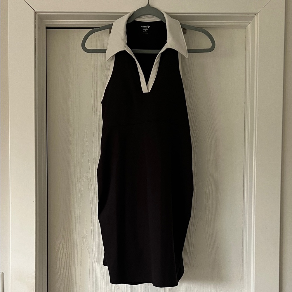 Old Navy Black Maternity Dress with White Collar